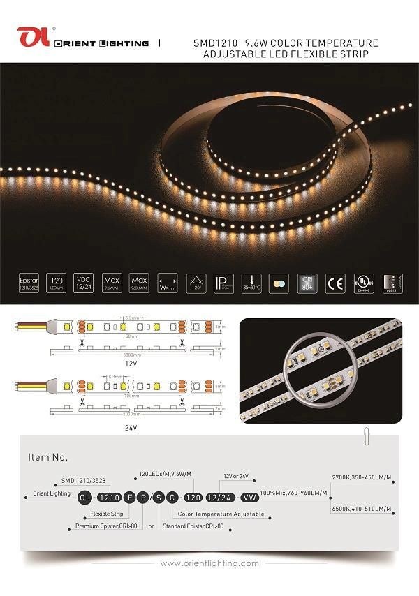 Color Temperature Adjustable RGB LED Strip Lighting