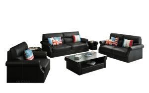 Popular Chinese Style Leather Sofa Set for Office or Public Area