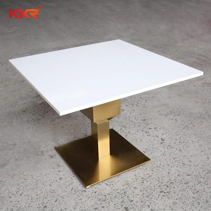 Luxury Wholesale Gold Metal Base Artificial Stone Coffee Table