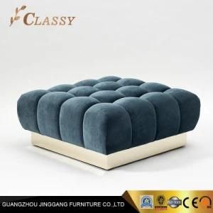 Metal Bedroom Fabric Ottoman Home Corner Stool
