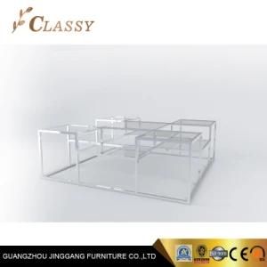 Sqaure Glass Center Table Living Room Coffee Table