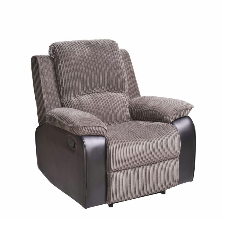 Jky Furniture Classic Design Fabric Matching Leather Manual Recliner with Massage Function