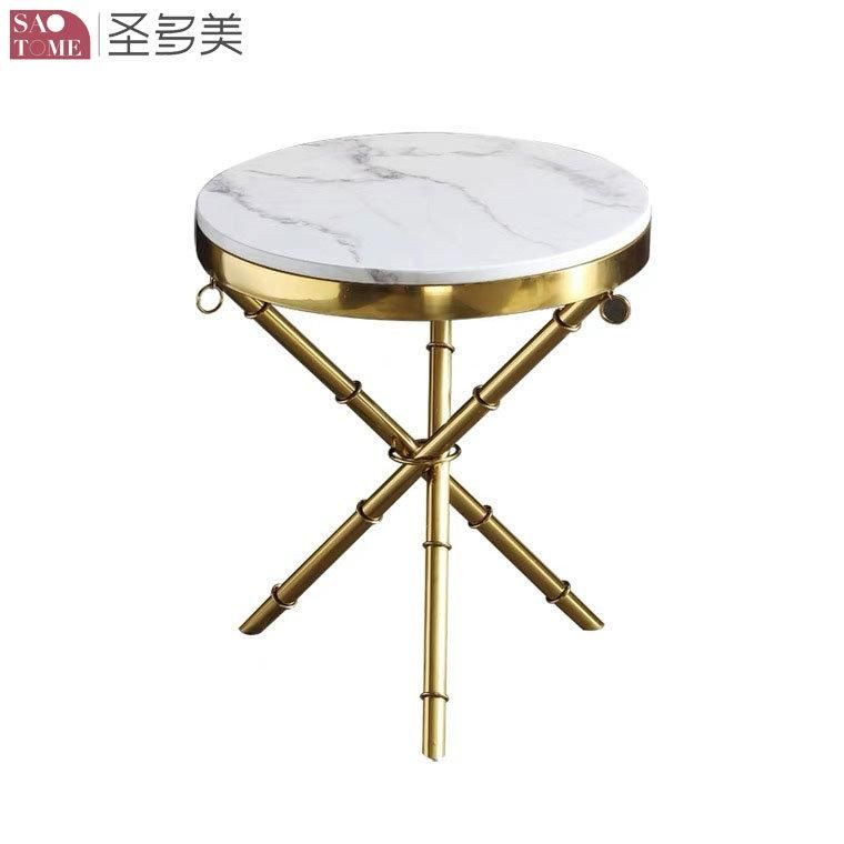 Hot Style Home Furniture Living Room Side Table Bedroom Table Melamine Metal Laminated Tea Table
