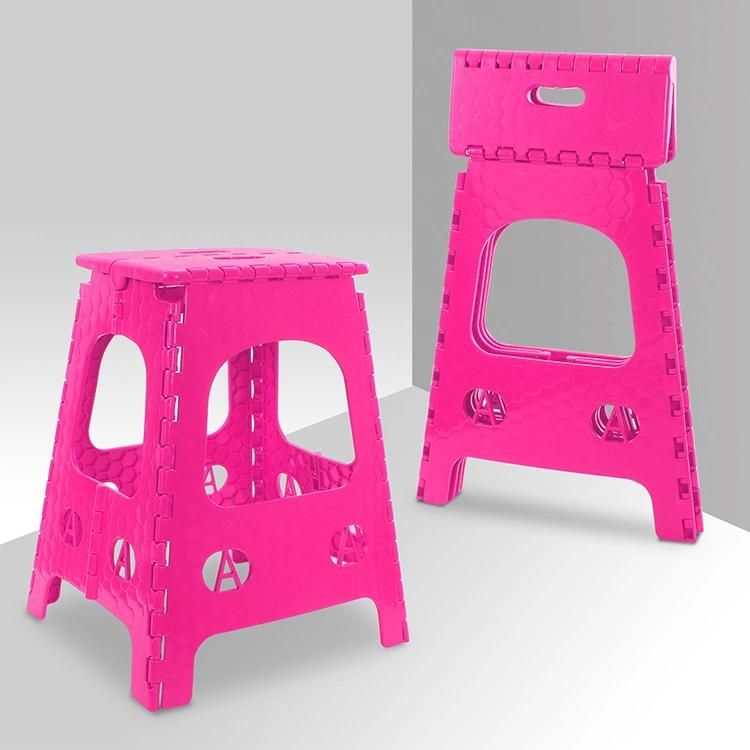 46cm High, Double Handle Non-Slip Stool, Easy Storage