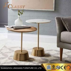 Marble Top Home Furniture Side Table Coner Metal Table
