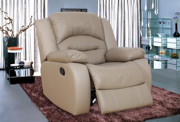 Jky Furniture Modern Design Air Breathable Leather Manual Recliner Sofa Set for (3+2+1) with Over-Filled Cushion and Customizable Drop Down Table