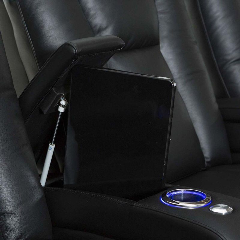 Jky Furniture Luxury Air Leather Home Theater Sofa Set with LED Light and Massage Function