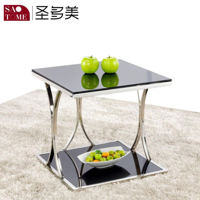Modern Exquisite Furniture Metal Glass Round End Table
