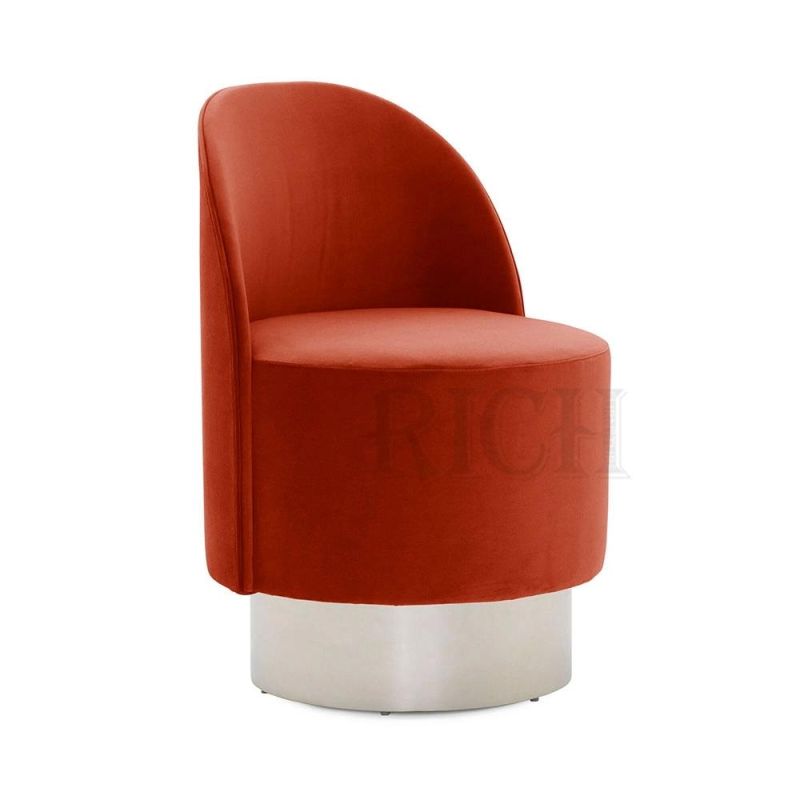 Classic Lounge Leisure Sofa Chair Armless Bedroom Round Swivel Sofa Chair Velvet Living Room Modern Velvet Swivel Accent Chair