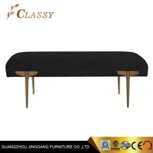 Living Room Foot Ottoman Home Black Velvet Ottoman