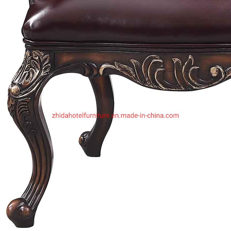 Antique Carved Living Room Home Chair for Hotel Lobby Area