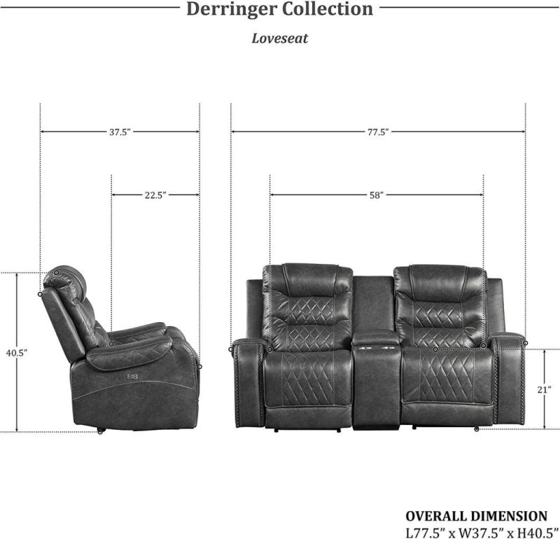 Jky Furniture Luxury Top Grain Leather Manual Recliner Sofa Set for (3+2+1) with Modern Diamond Shape