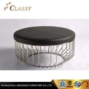 Quality Modern Round Coffee Table with Stainless Steel Base