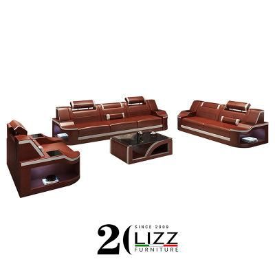 Sectional Miami L Shape Corner Genuine Leather Sofa Furniture