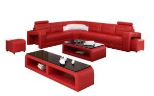 Lving Room Sofa Modern Vew Design Modular L Shape White Leather Sofa