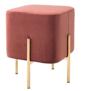 Velvet Modern Stainless Steel Ottoman Bench