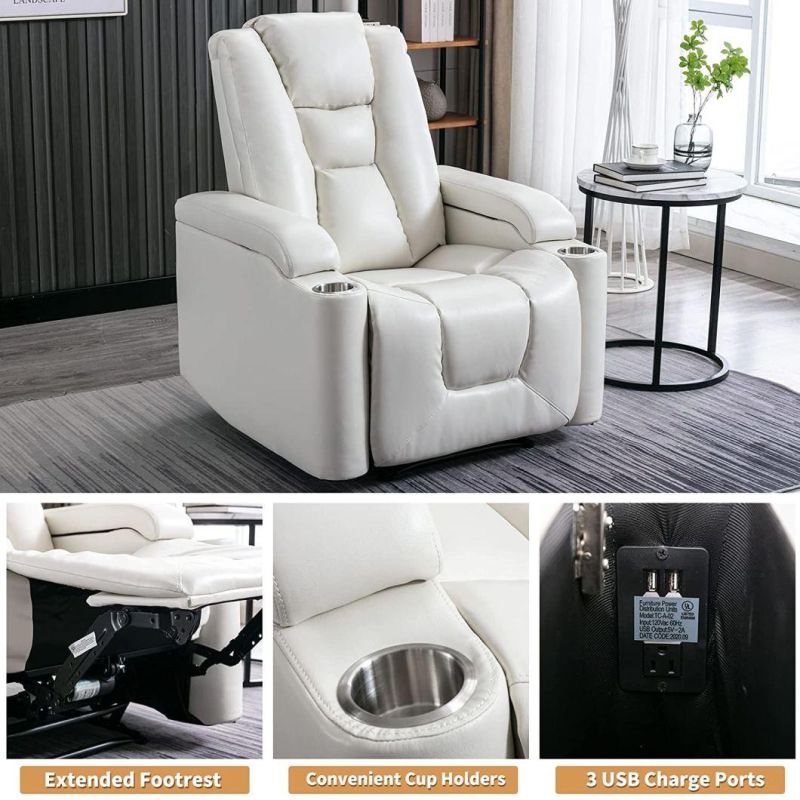 Jky Furniture Modern Multifunction Leather Home Theater Recliner Sofa Set for Homeusing