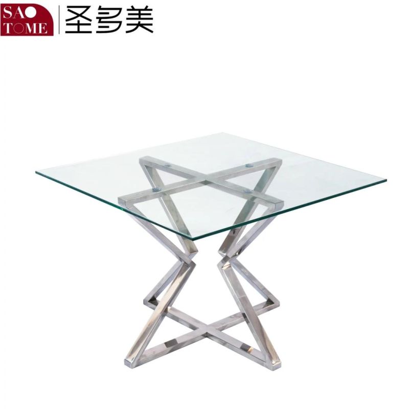 Transparent End Table in Modern Popular Living Room