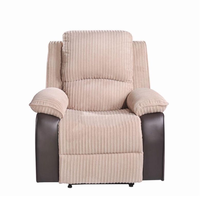 Jky Furniture Classic Design Fabric Matching Leather Manual Recliner with Massage Function
