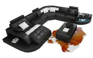 New Chinese Furniture Home Living Room Modern Corner Sectional Combination Chesterfield Leather Sofa Sets