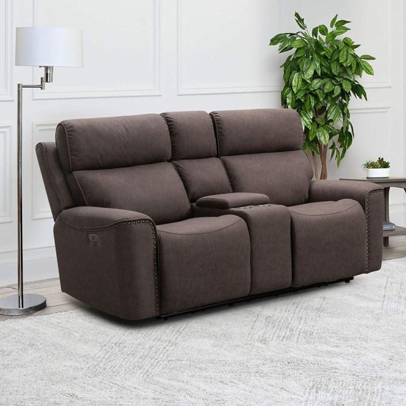 Jky Furniture Space Saver Adjustabe Fabric Power Recliner Sofa Set for Living Room