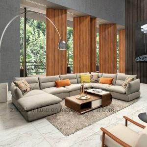 Sectional U Shape Fabric Sofa for Home Furniture