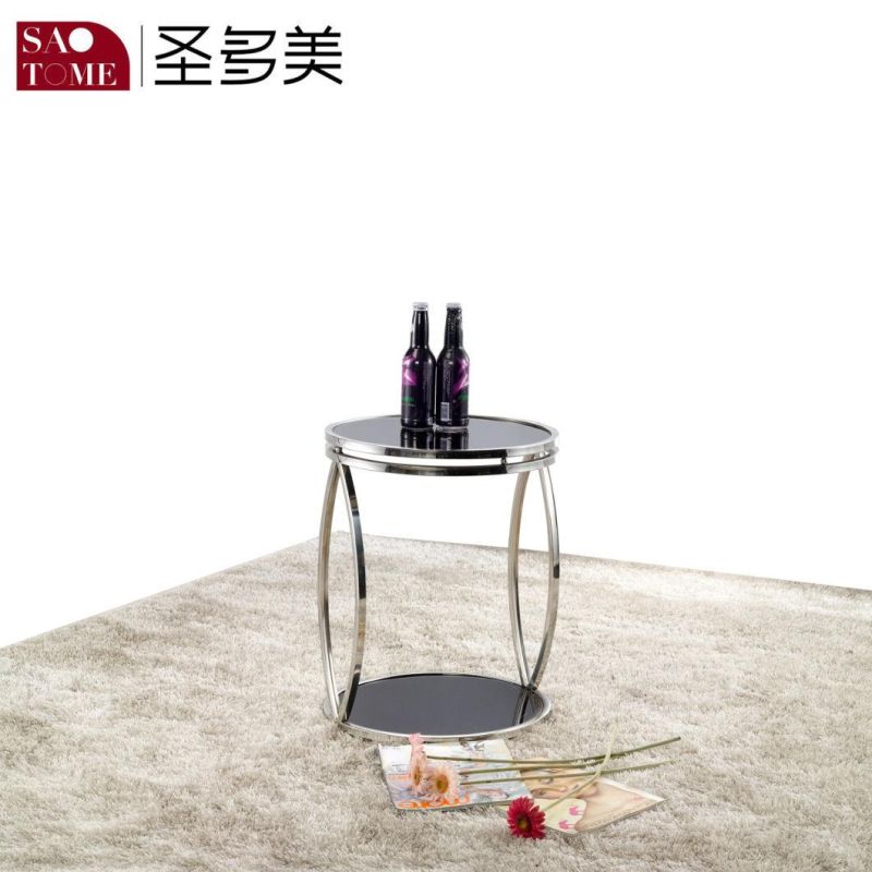 Modern Exquisite Furniture Metal Glass Round End Table