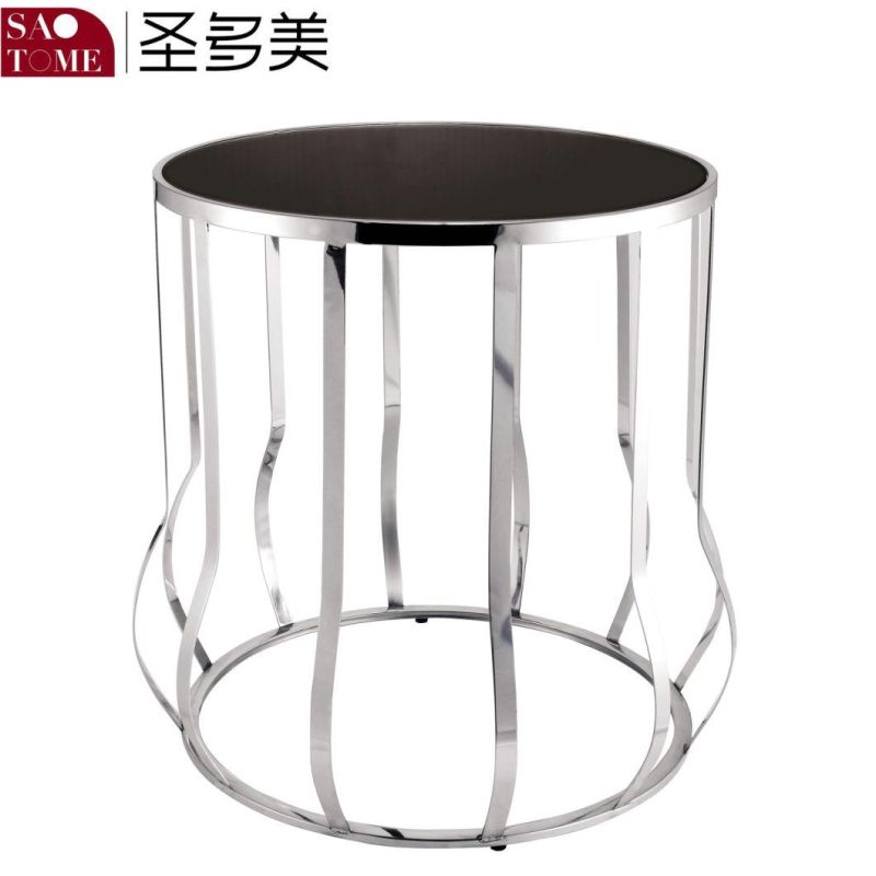 Home Living Room Furniture Practical Glass Round Table