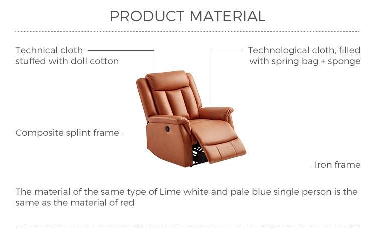 Linsy New European Stainless Steel China Manual Recliner Sofa Ls316sf2