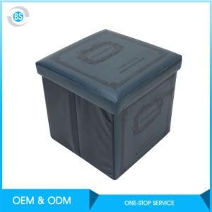 Foldable Leather Storage Ottoman Bench Footrest Stool