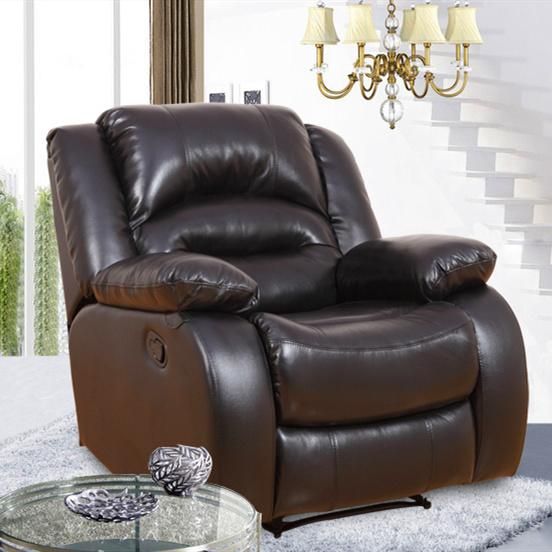 Jky Furniture Modern Design Air Breathable Leather Manual Recliner Sofa Set for (3+2+1) with Over-Filled Cushion and Customizable Drop Down Table