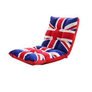 Modern Simple Foldable Fabric Lazy Sofa 18 Grid British Flag Style for Home Furniture