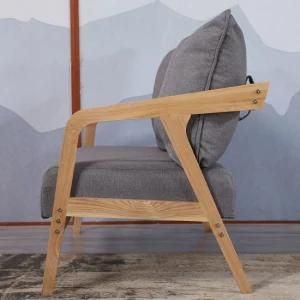 Hotel Lobby Customized Furniture Wood Frame Lounge Armchair