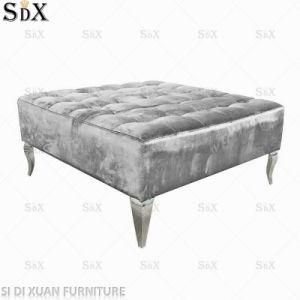 Modern Simple Design Home Living Room Furniture Uphostered Chair Sofa Set Bench Square Stool