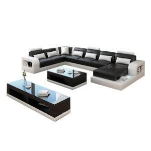 Comfortable Simple Design Leather Sofa Design Leather Big U Shape Sofa Italian Modern Furniture