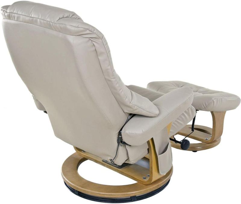 Jky Furniture Adjustable Modern Design Leather Leisure Chair with Ottoman and 8 Points Vibration Massage Functions (2 In Ottoman 6 In Chair)