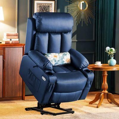 Jky Furniture Modern Design Fabric or Leather Power Lift Chair with Cup Holders