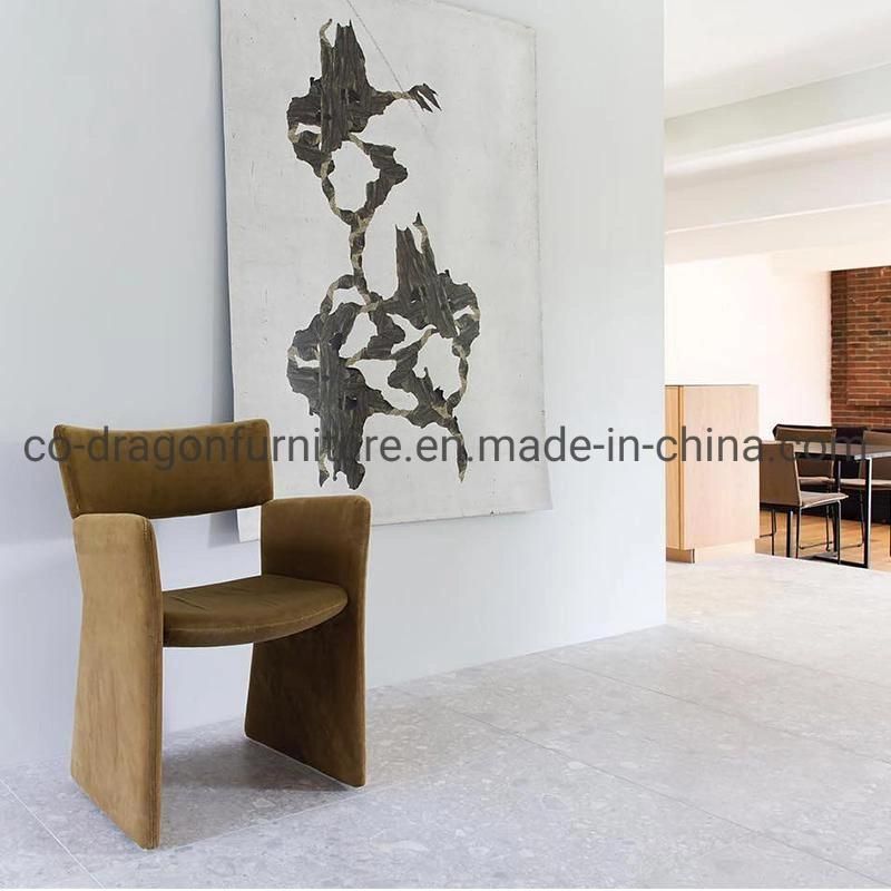Fashion Glass Plastic Leisure Chair with Arm for Home Furniture