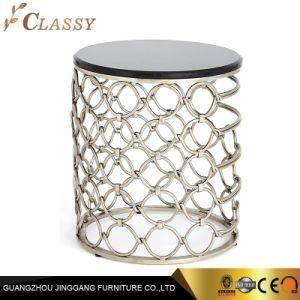 General Use Round Table Living Room Furniture Coffee Table with Metal Based