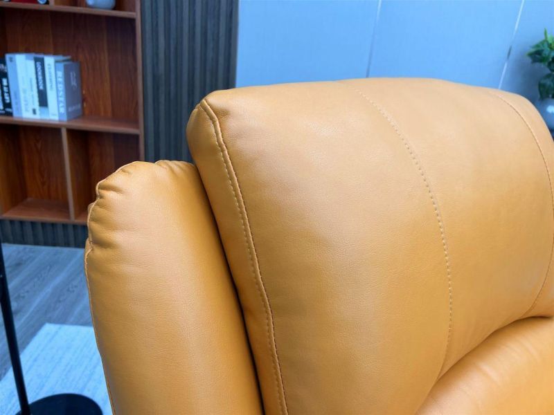 Jky Furniture Single Seat Leisure Synthetic Leather Manual Rocker and Swivel Recliner Chair for Living Room