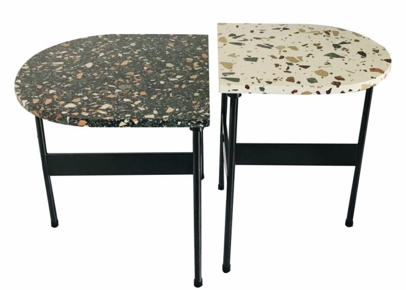 Modern Style Custom Living Room Furniture Bedside Terrazzo Coffee Side Table for Bed Room