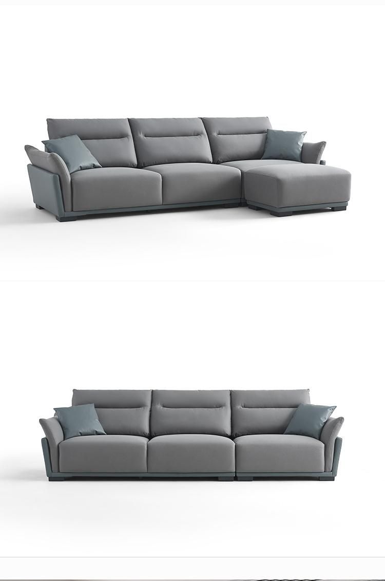 China Non Inflatable Furniture Living Room Modern Design Genuine Leather Sofa Tbs060