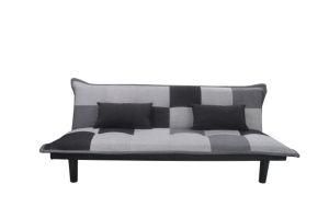 Simple Check Modern Fabric Sofa Bed - Plastic Legs (LS-S24)
