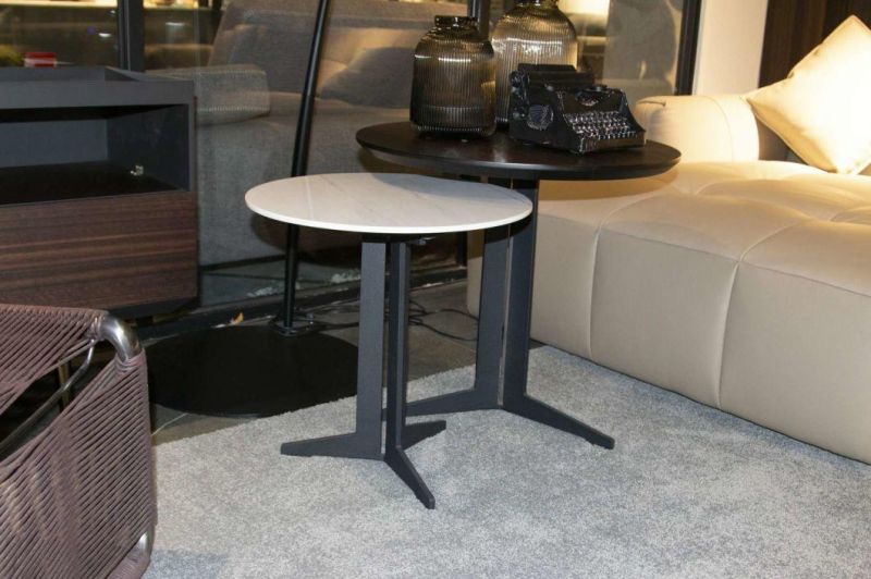 CT16b Side Table Natural Marble Top, Latest Design Side Table, Italian Living Room Furniture Design in Home and Hotel Customized