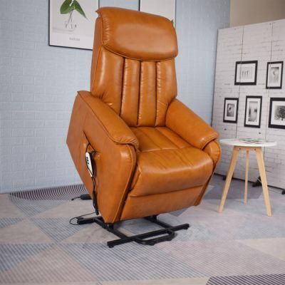 Jky Furniture Modern Design Over-Filled Leather Power Lift Chair with Reclining and Massage Functions