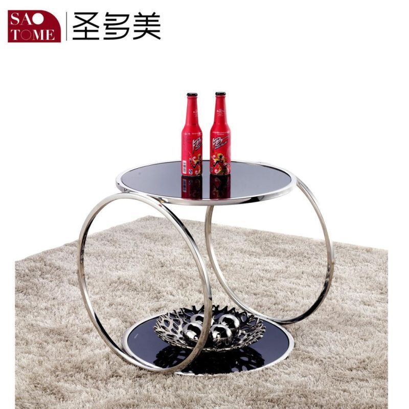 Modern Simple Living Room Furniture Metal Glass End Table