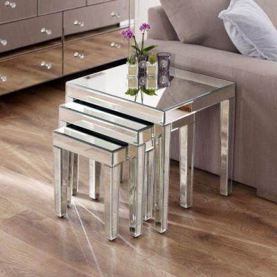 Modern Design HS Glass Antique Glass Mirrored Lamp Table