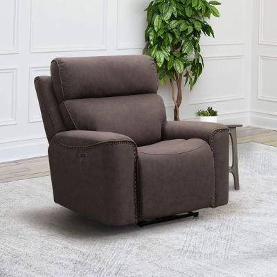 Jky Furniture Space Saver Adjustabe Fabric Power Recliner Sofa Set for Living Room