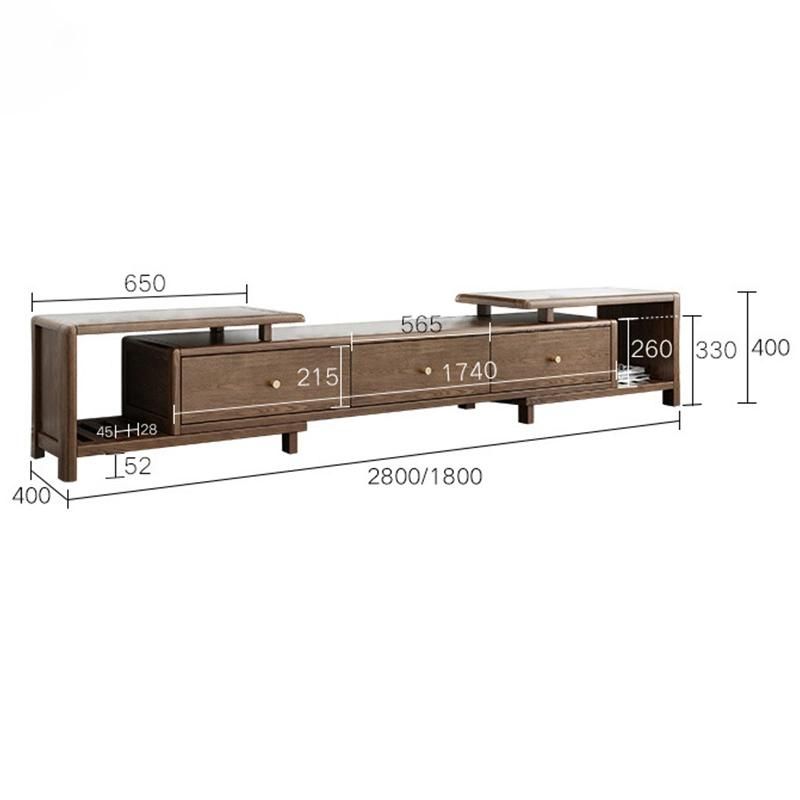 Nordic Light Luxury Solid Wood TV Cabinet Ash Wood Walnut Color Paulownia Combined Base Cabinet Simple Living Room Furniture 0035