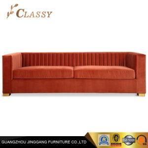 Home Furniture Sofa Living Room Velvet Sofa Metal Furniture